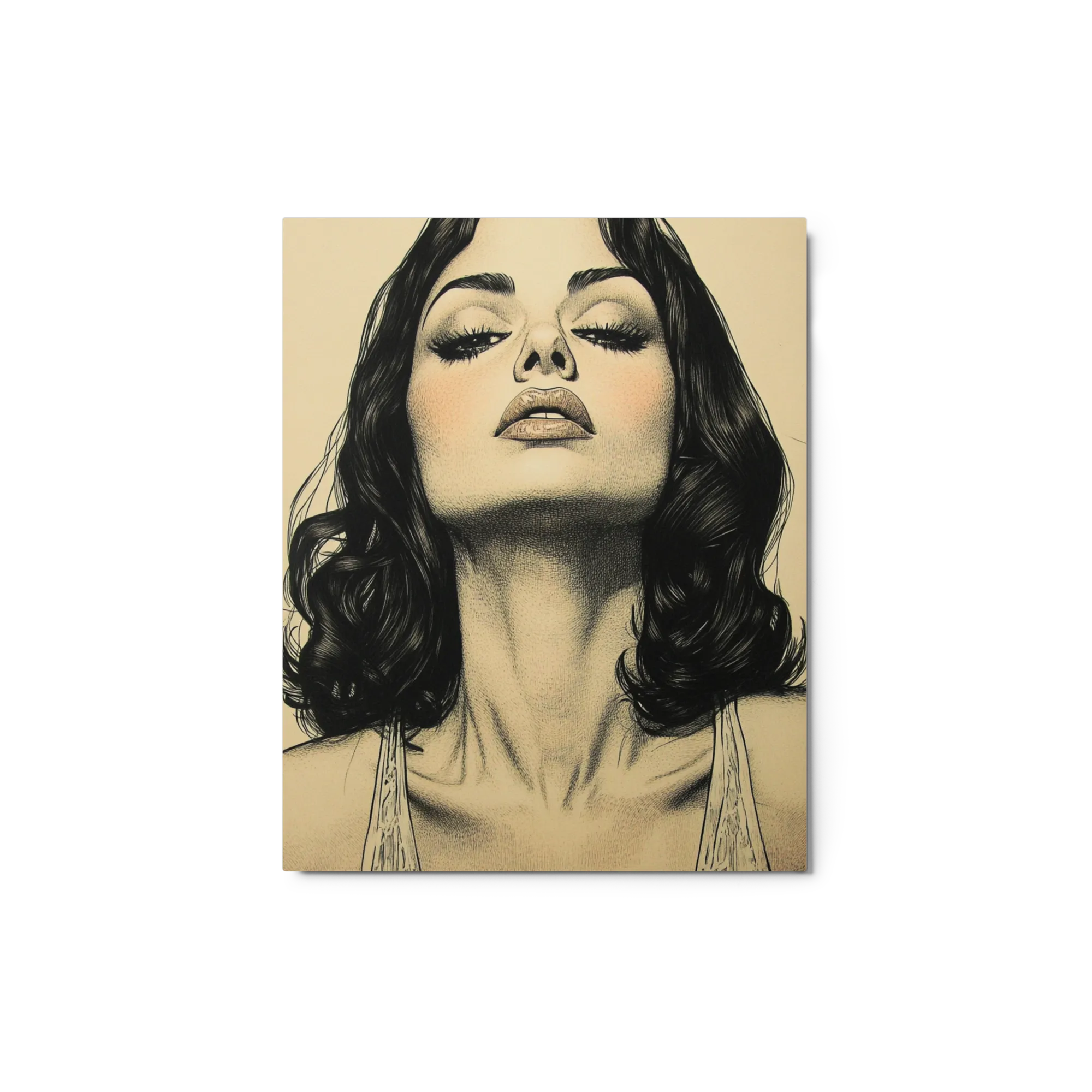 Realistic Ink Portrait of a Woman