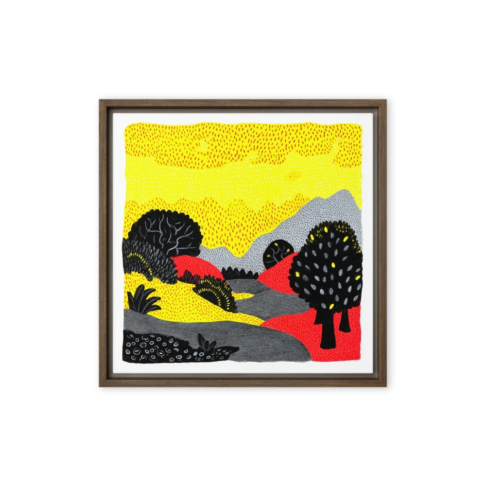 Yellow Hills and Black Trees | Art Print