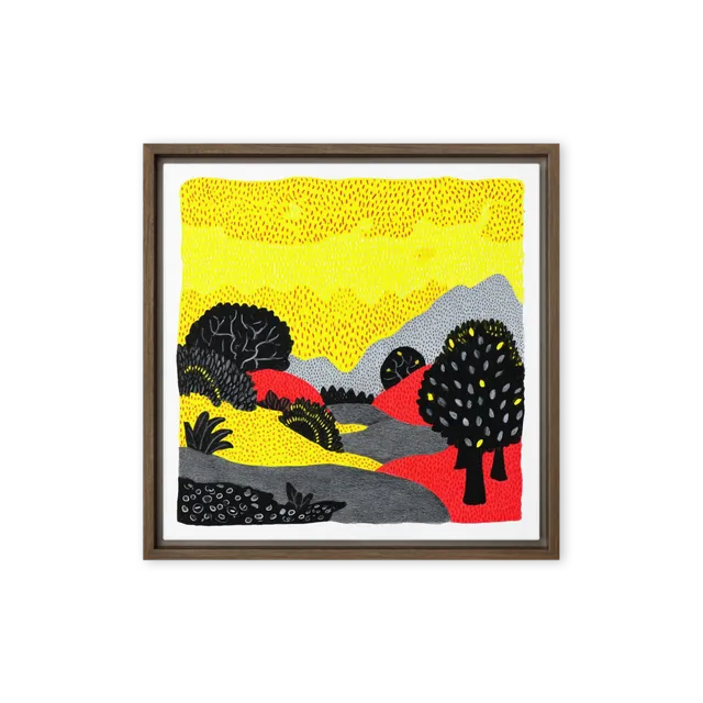 Yellow Hills and Black Trees | Art Print