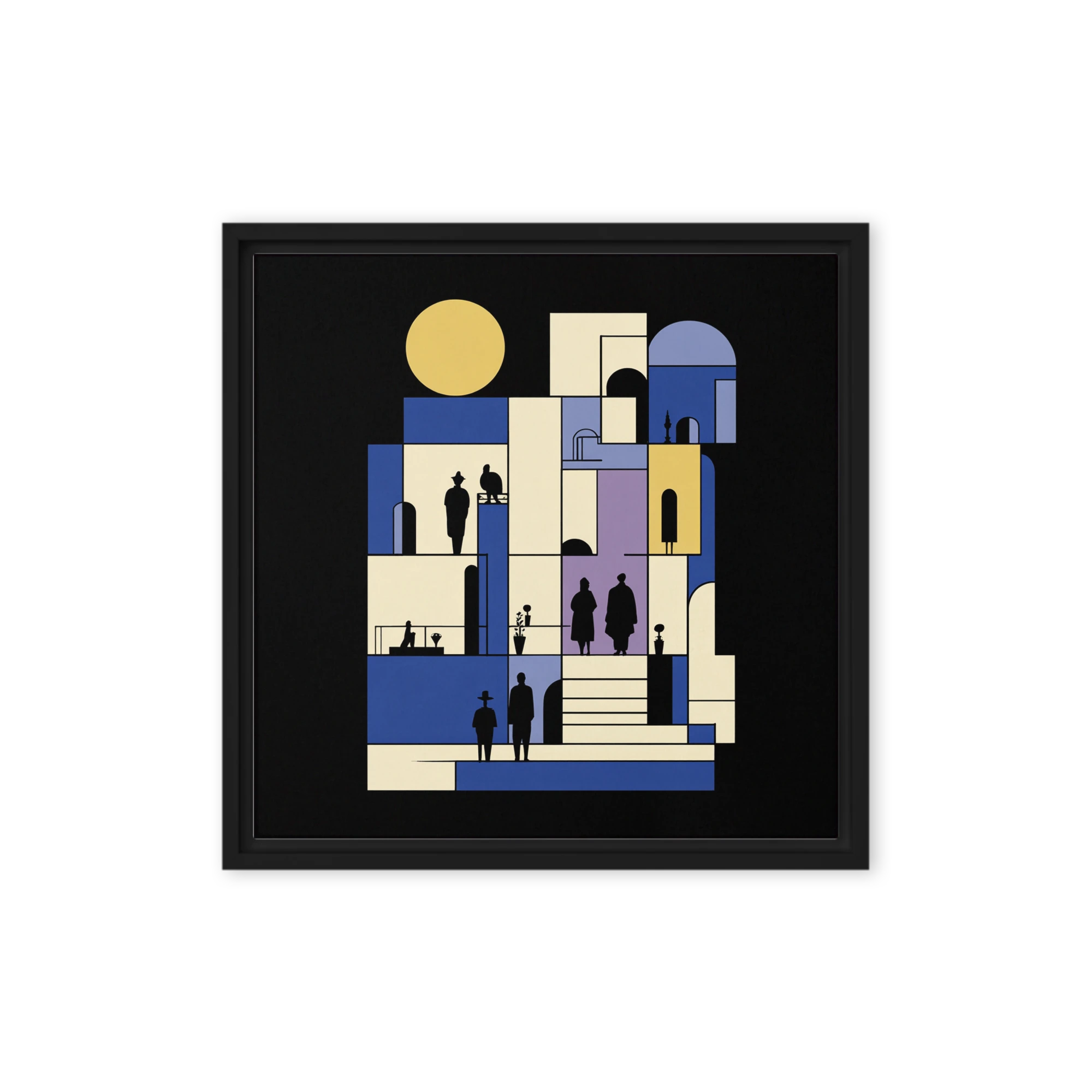 Geometric City Silhouettes