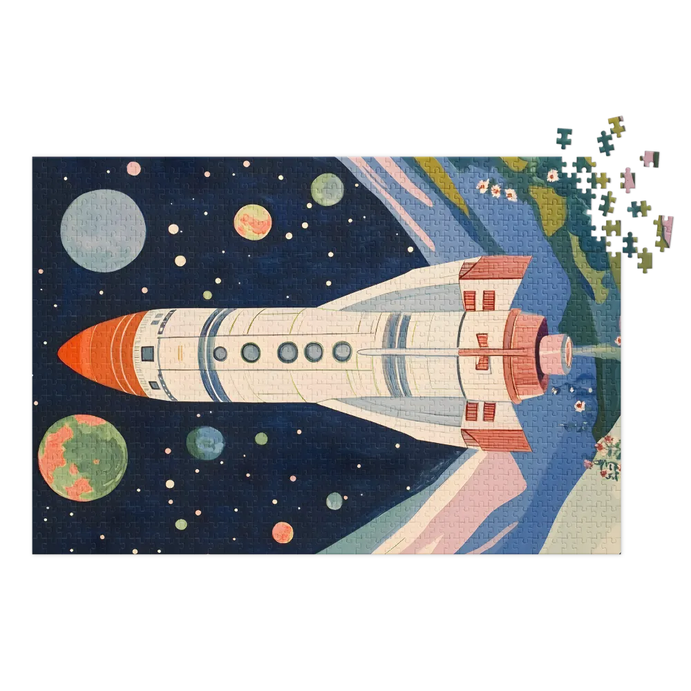 Retro Space Launch | Jigsaw Puzzles