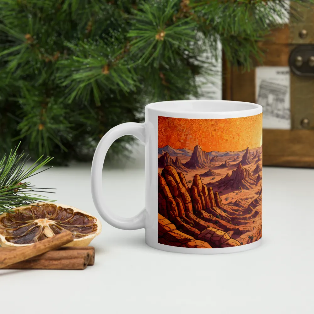 Sunset Over the Badlands 
 Mug with Red inside | 15 oz