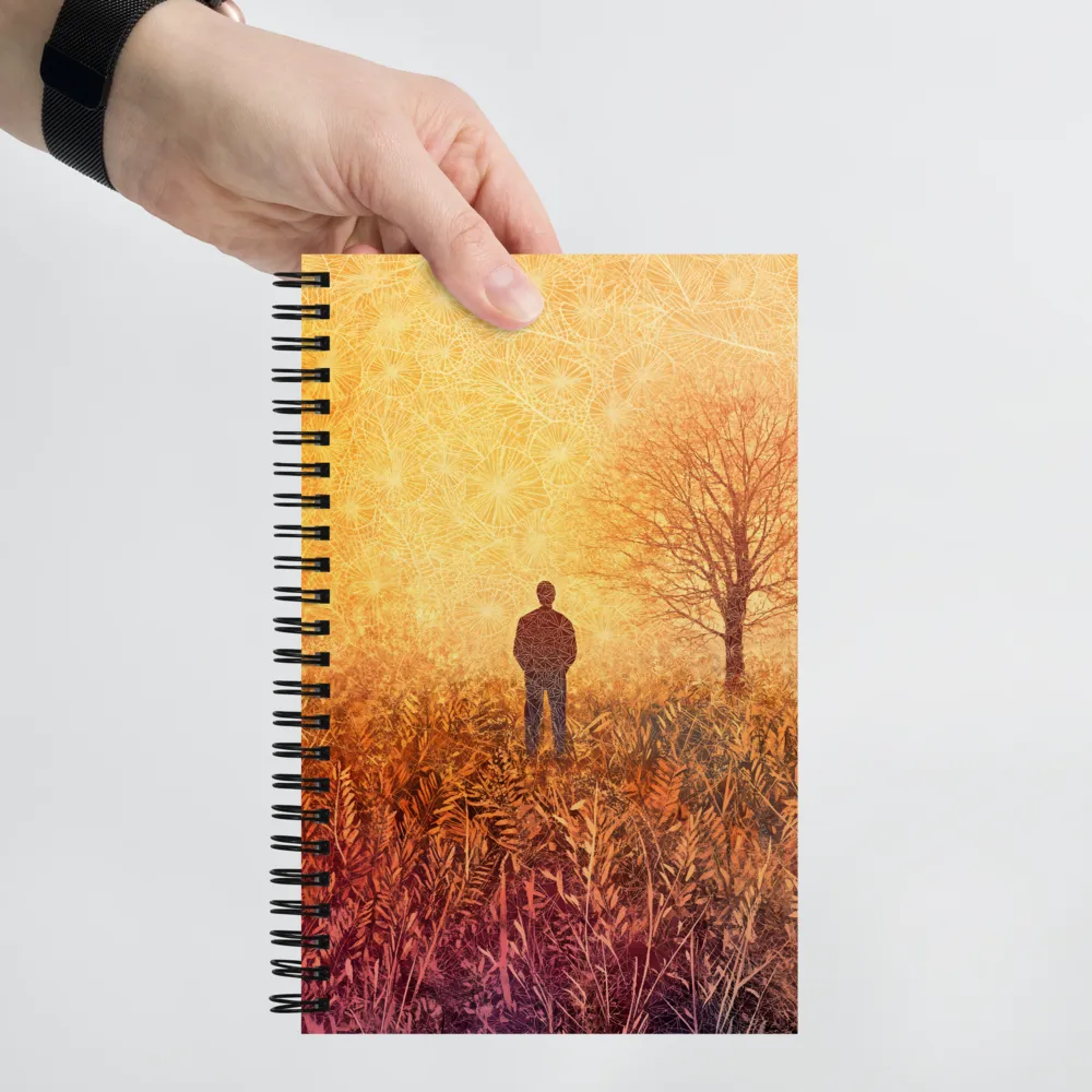 Golden Horizon Silhouette 
 Spiral Notebook | 140 pages