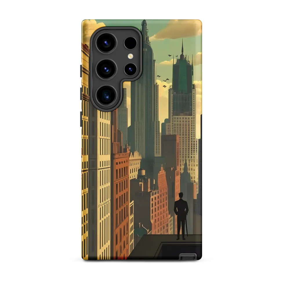 Cityscape with Figure | Phone Case