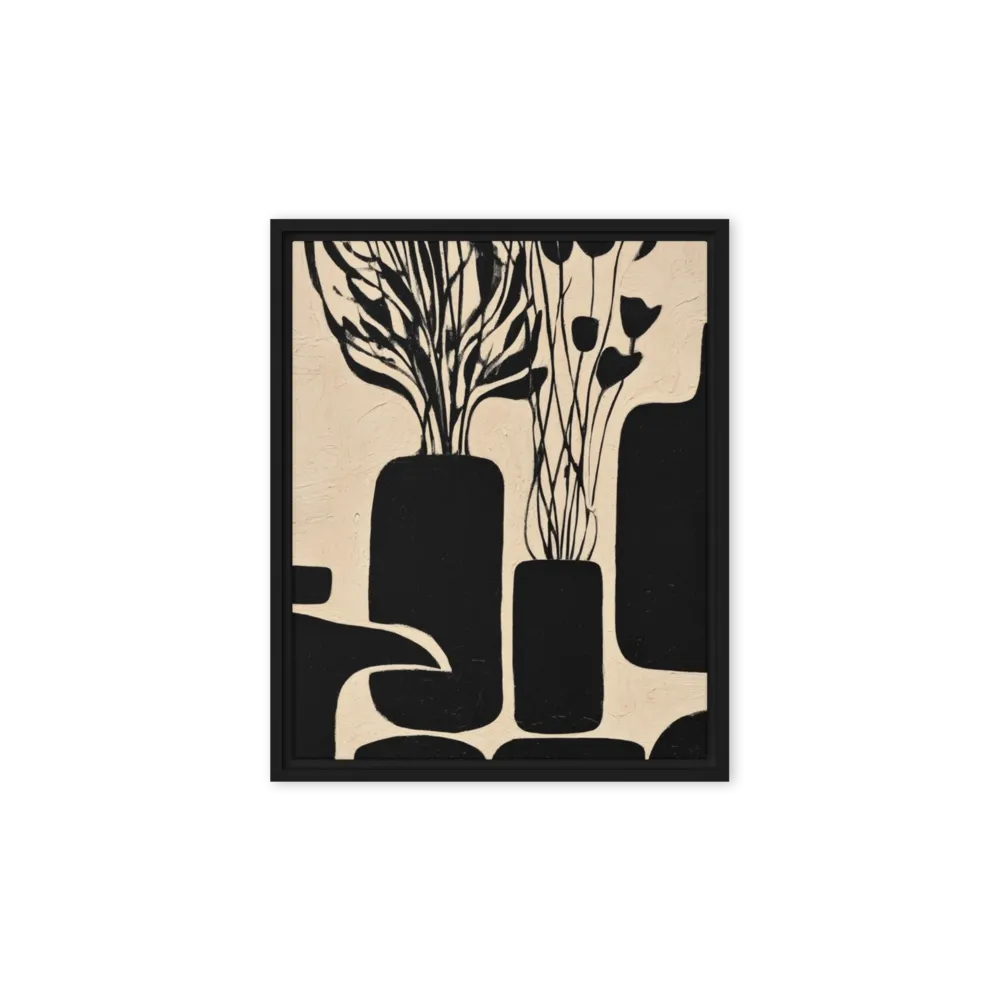 Silhouetted Still Life 
 Poster with Black Frame | 16″x 16″