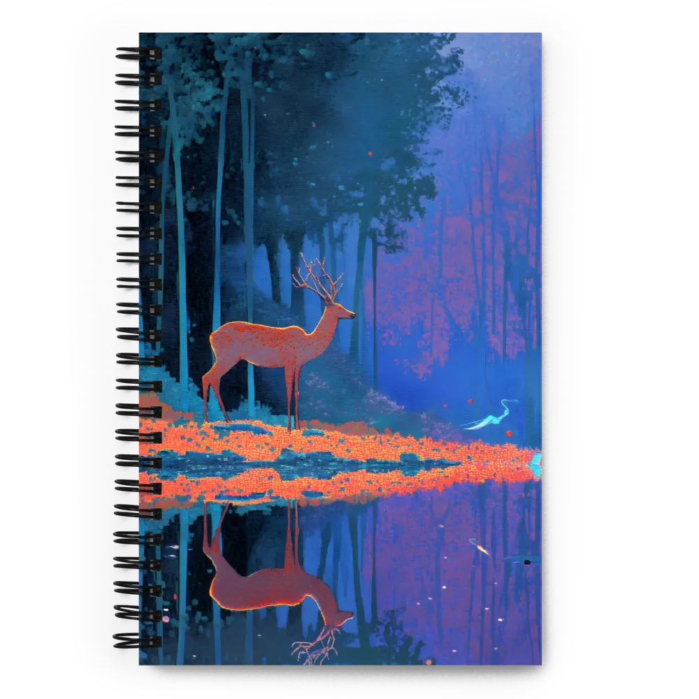 Neon Stag Reflection 
 Spiral Notebook | 140 pages