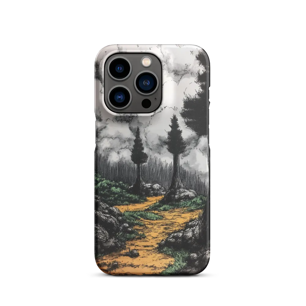 Stylized Landscape with Trees and Path | Phone Case