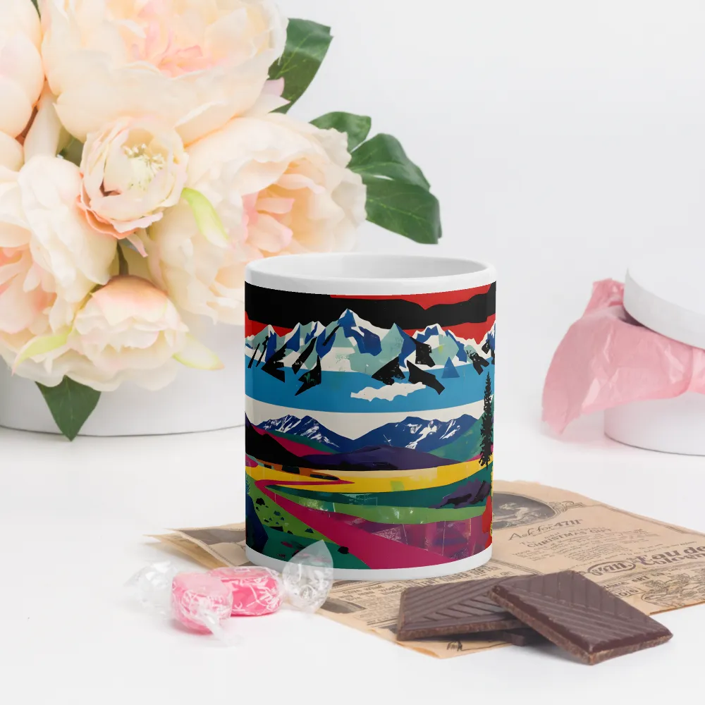Prismatic Mountain Poster 
 Mug with Red inside | 15 oz