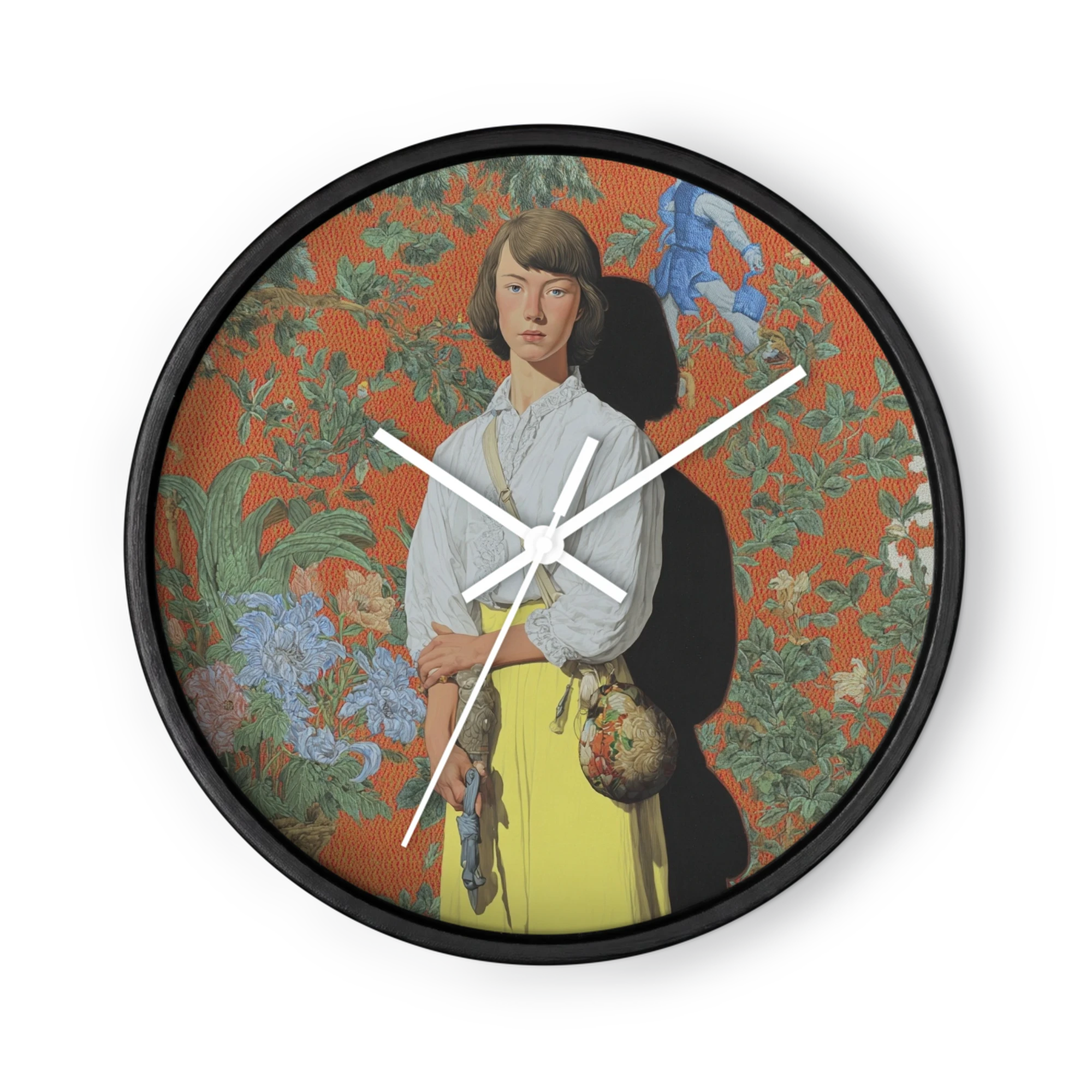 Portrait against Red Tapestry