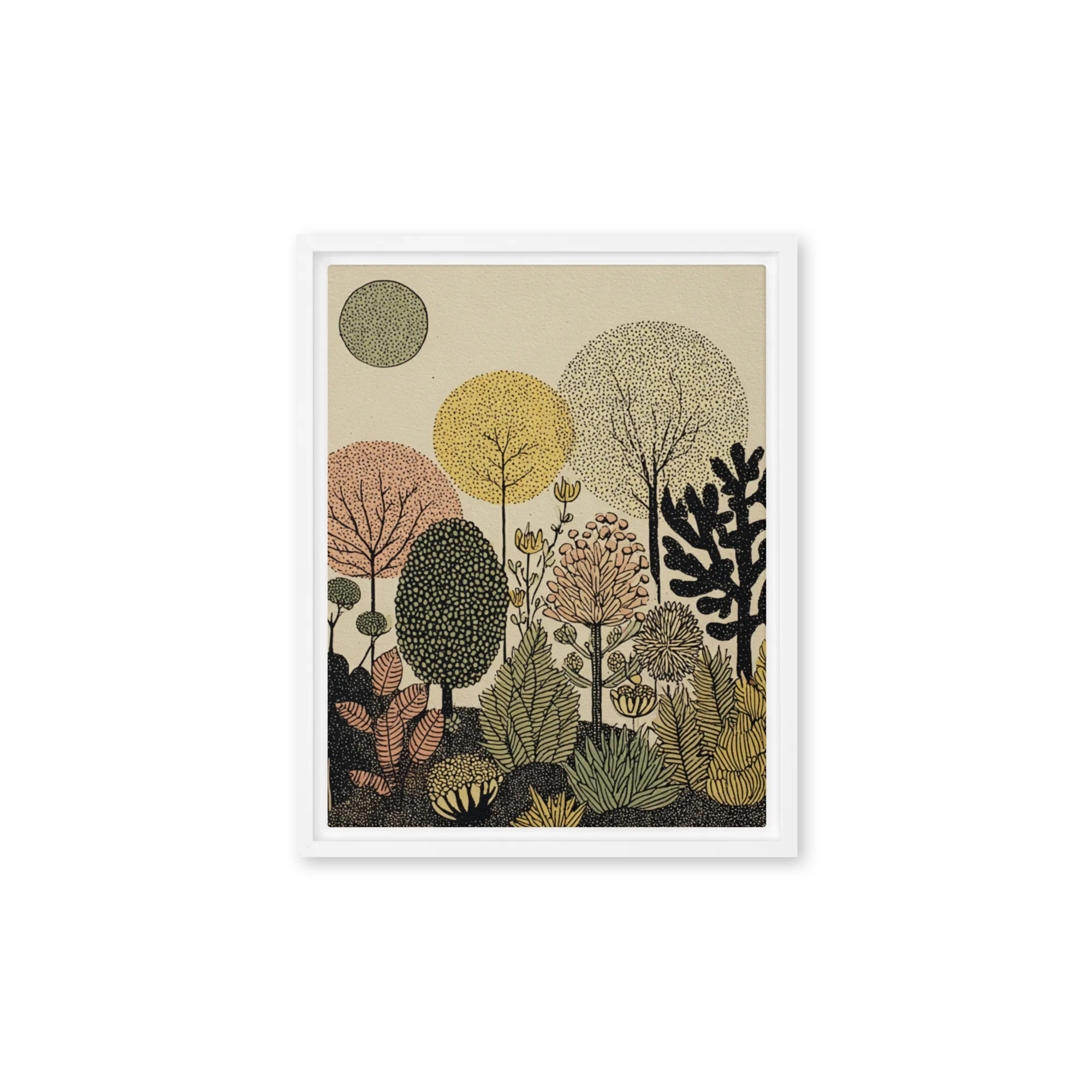Stippled Botanical Forest