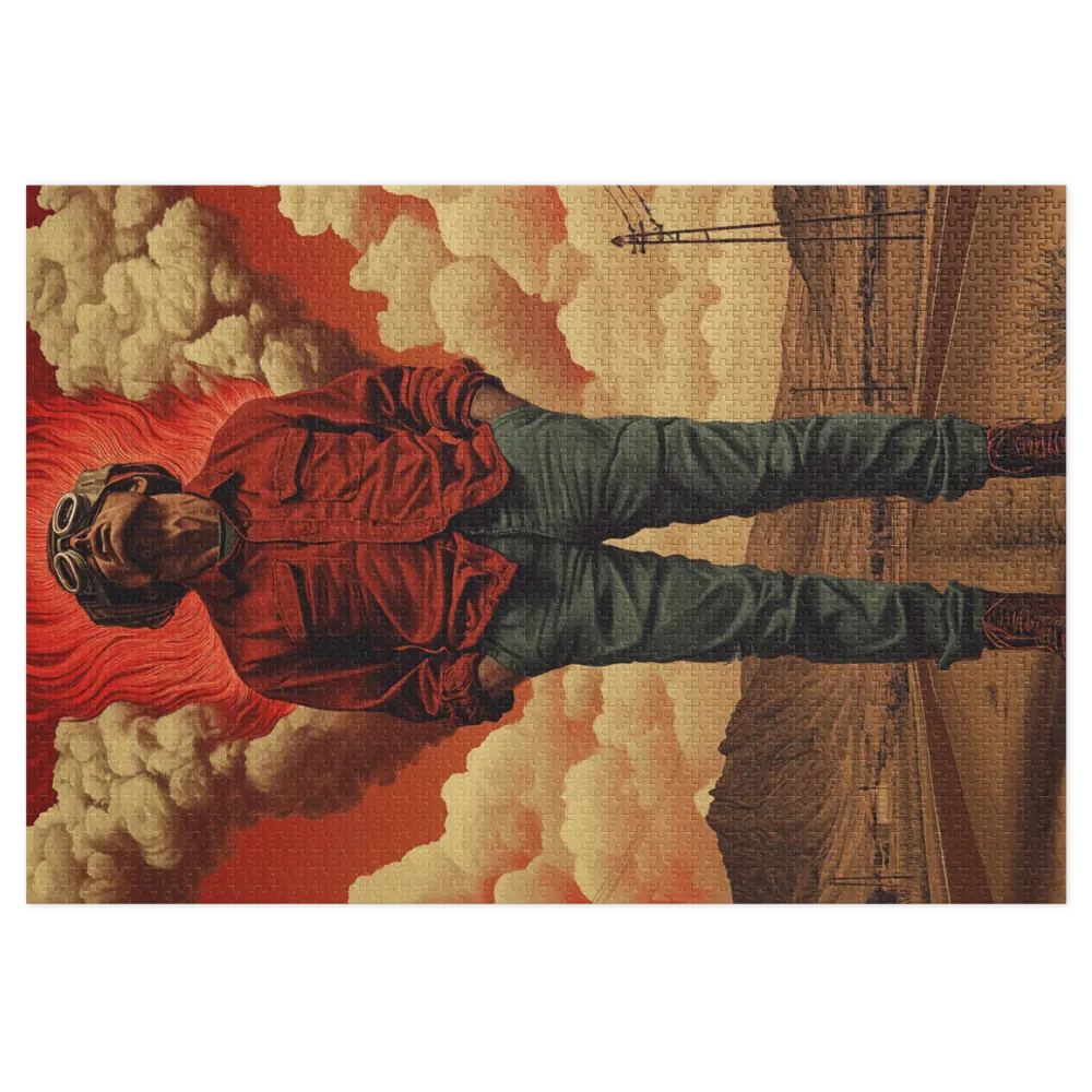 Surreal Man on Deserted Road | Jigsaw Puzzle (252/520 pieces)