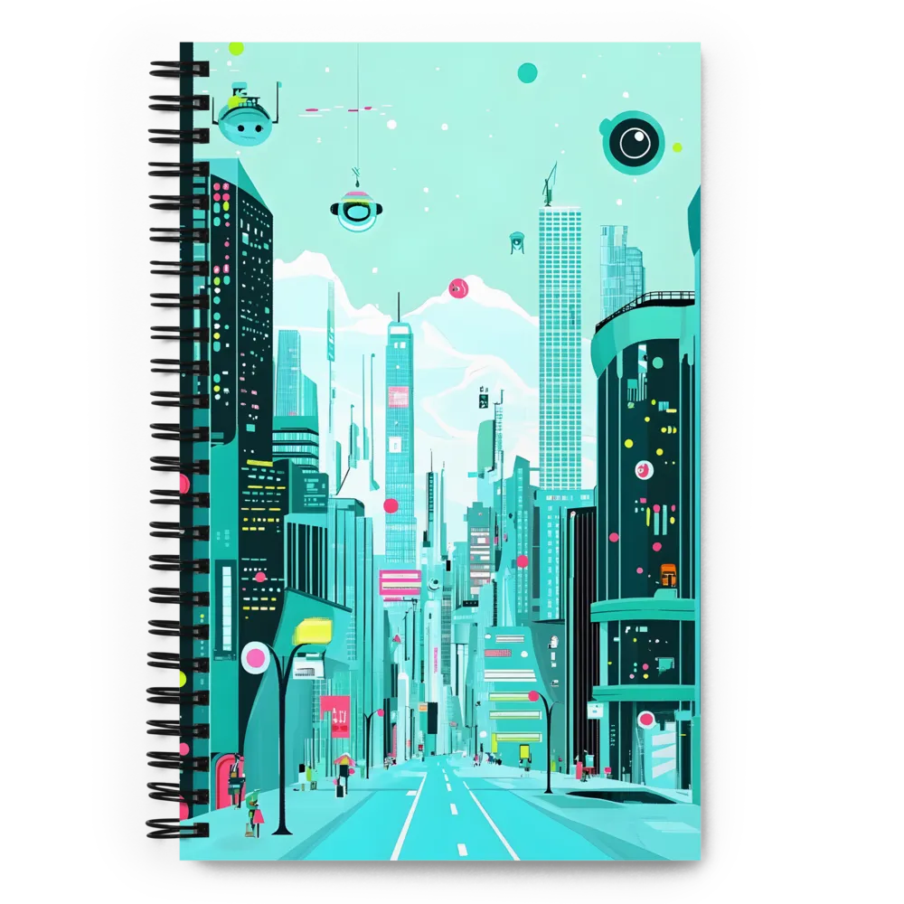 Neo-Metropolis Dreamscape 
 Spiral Notebook | 140 pages