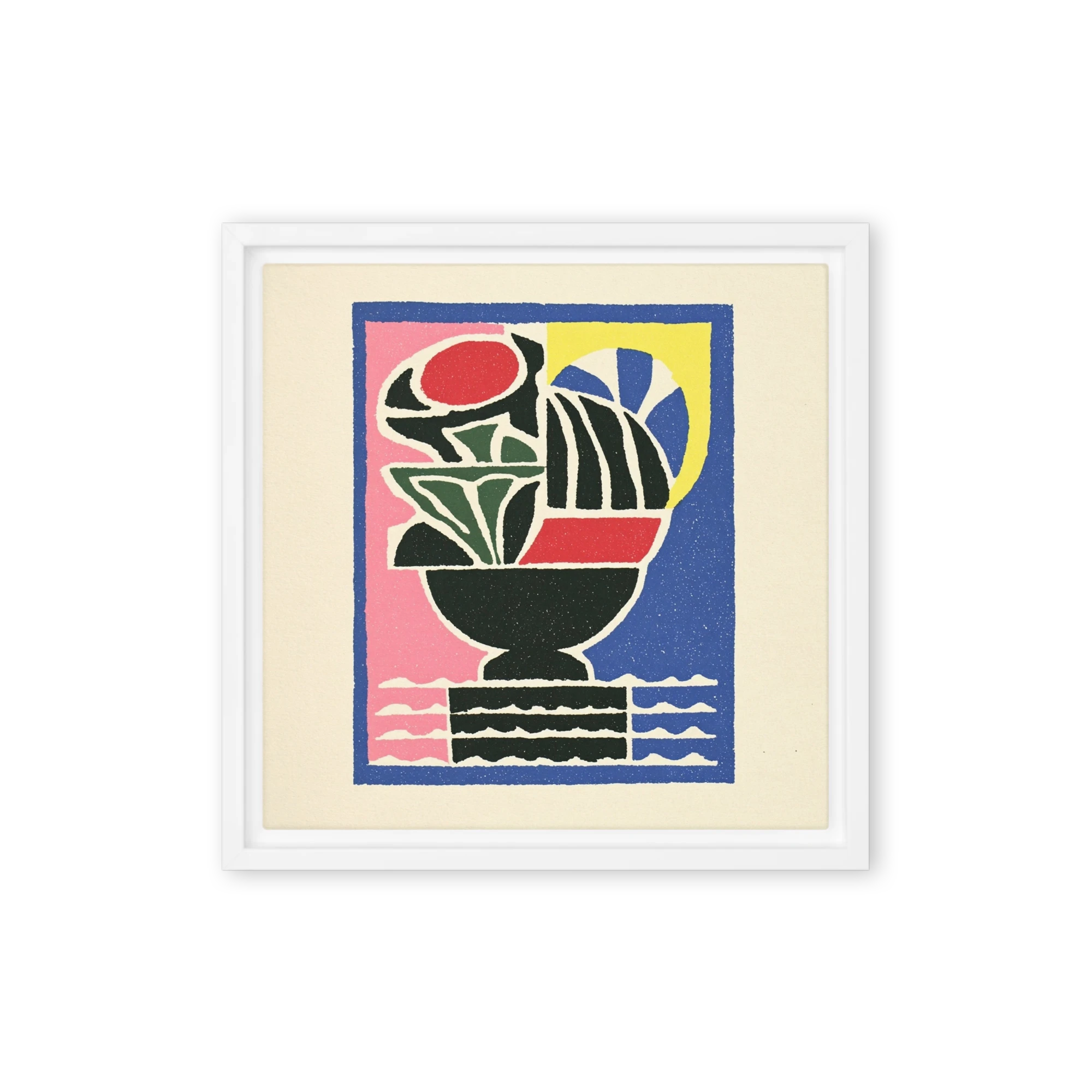 Vase and Sun Block Print