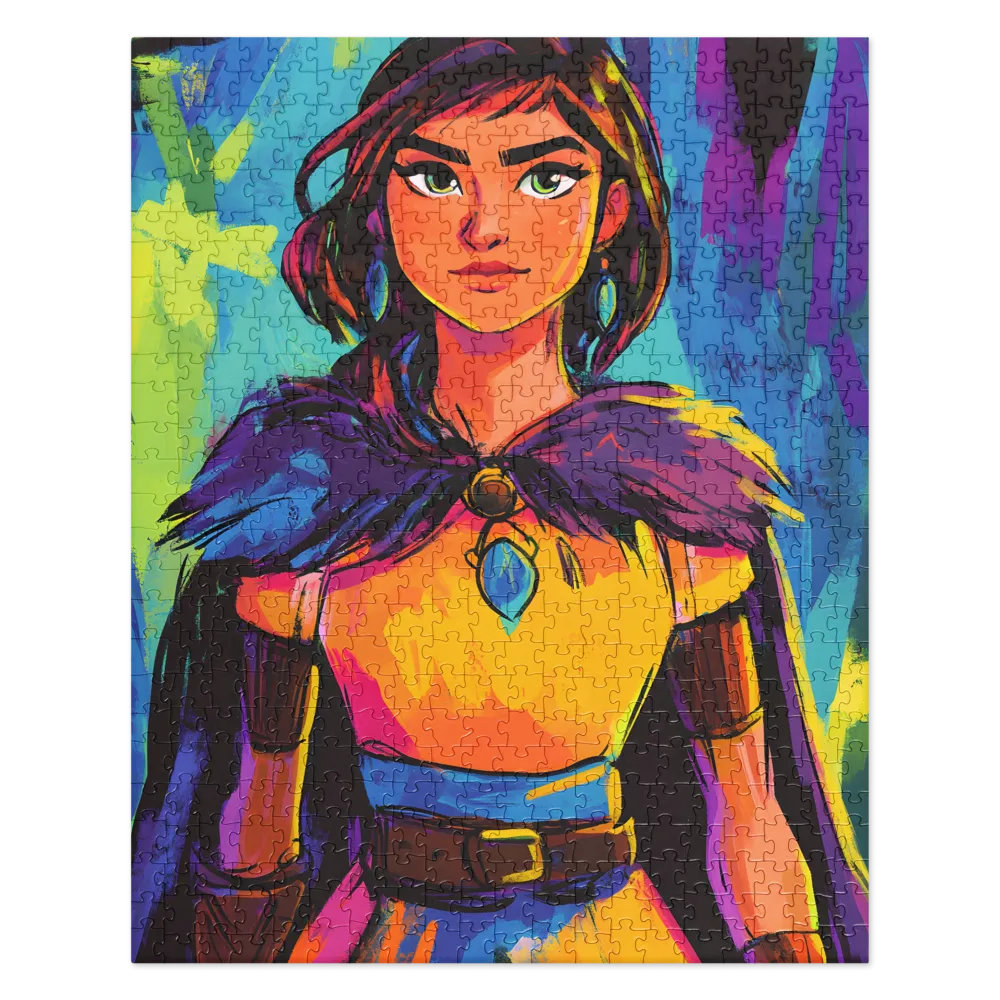 Radiant Warrior Portrait 
 Jigsaw Puzzle in Tin Box