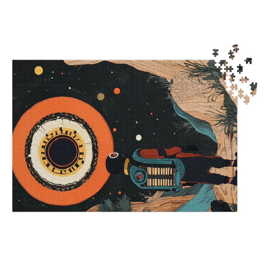 Astronaut in Surreal Landscape | Jigsaw Puzzle (252/520 pieces)