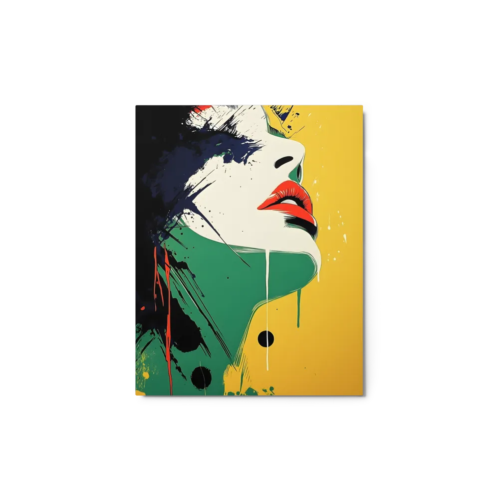 Vibrant Splatter Portrait 
 Canvas with Black Frame