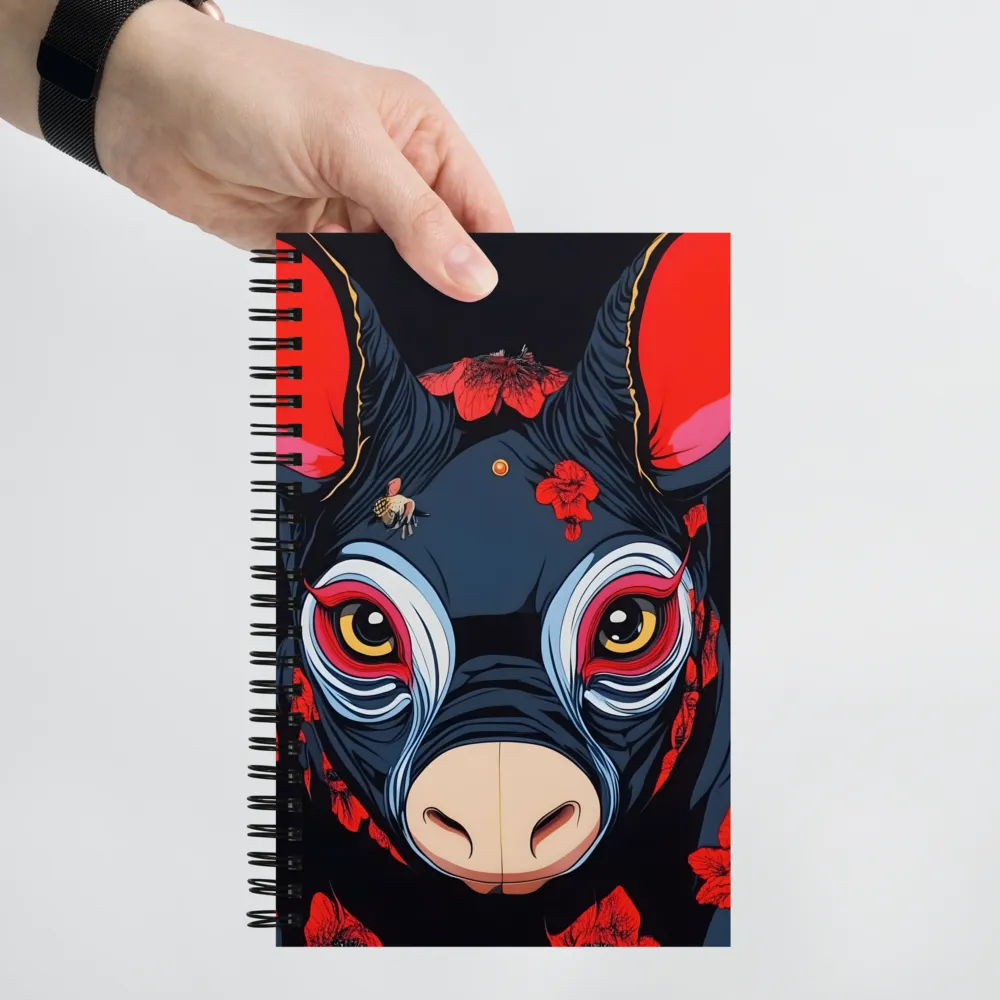 Crimson Bloom Creature 
 Spiral Notebook | 140 pages