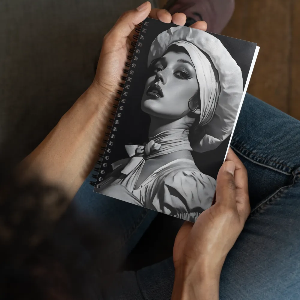 Hyperrealist Portrait, Woman in Headwrap 
 Spiral Notebook | 140 pages