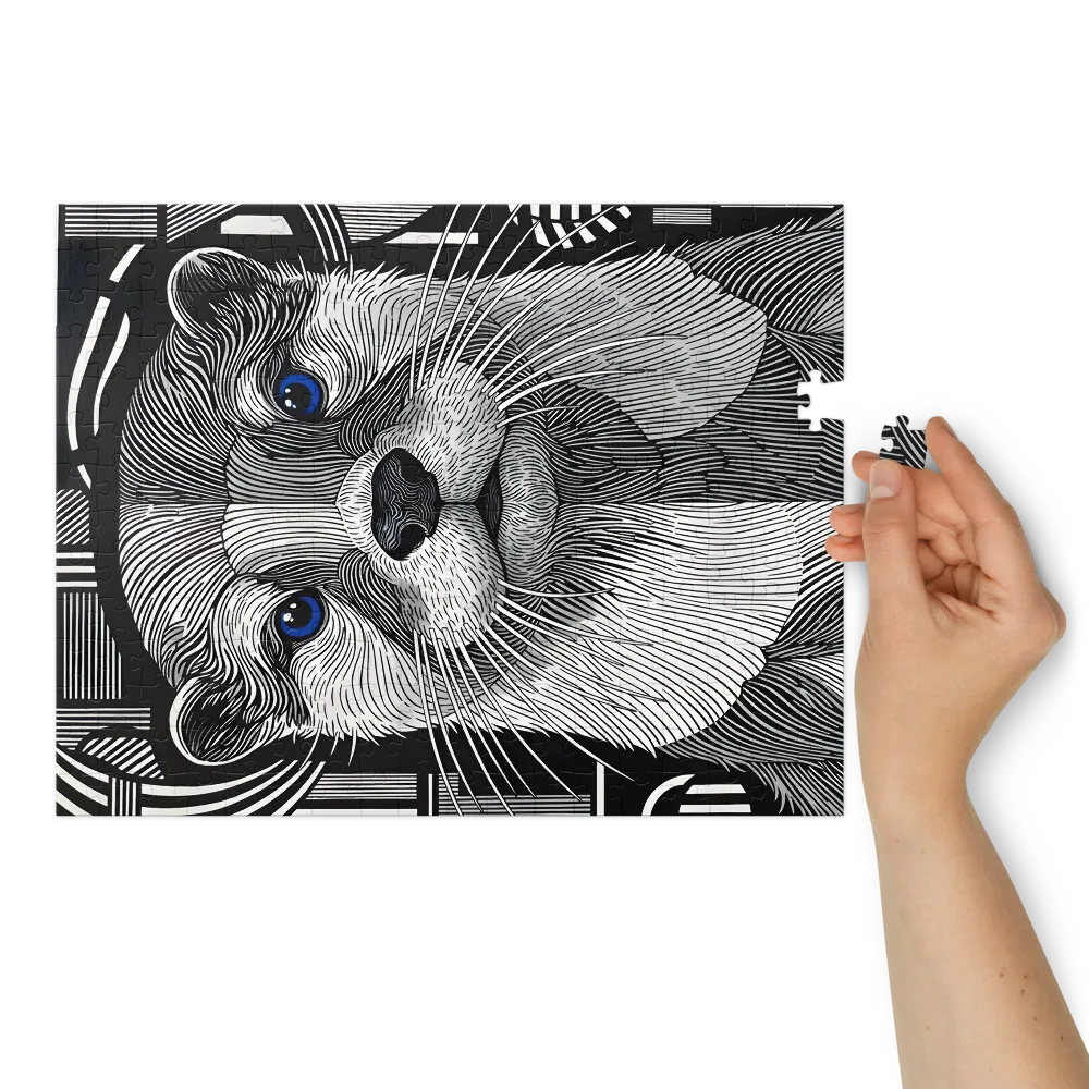 Linear Otter Portrait | Jigsaw Puzzles