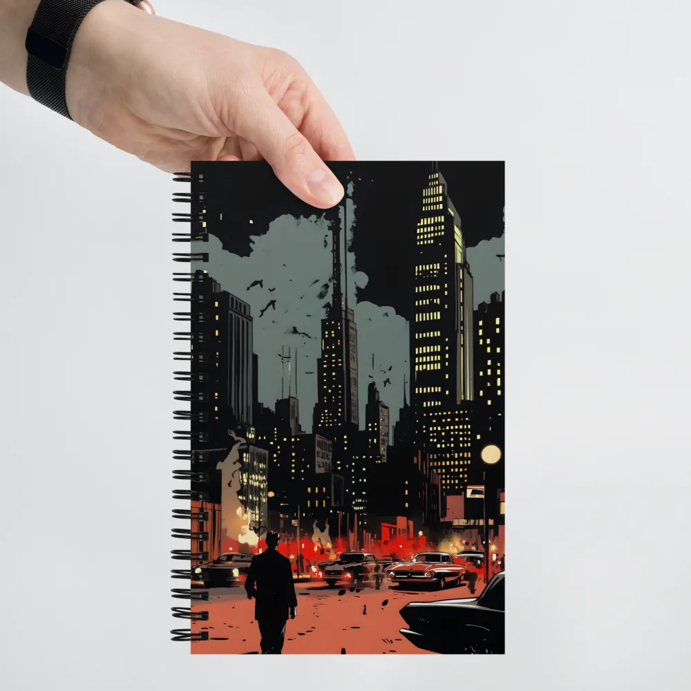 Urban Noir Nightscape 
 Spiral Notebook | 140 pages
