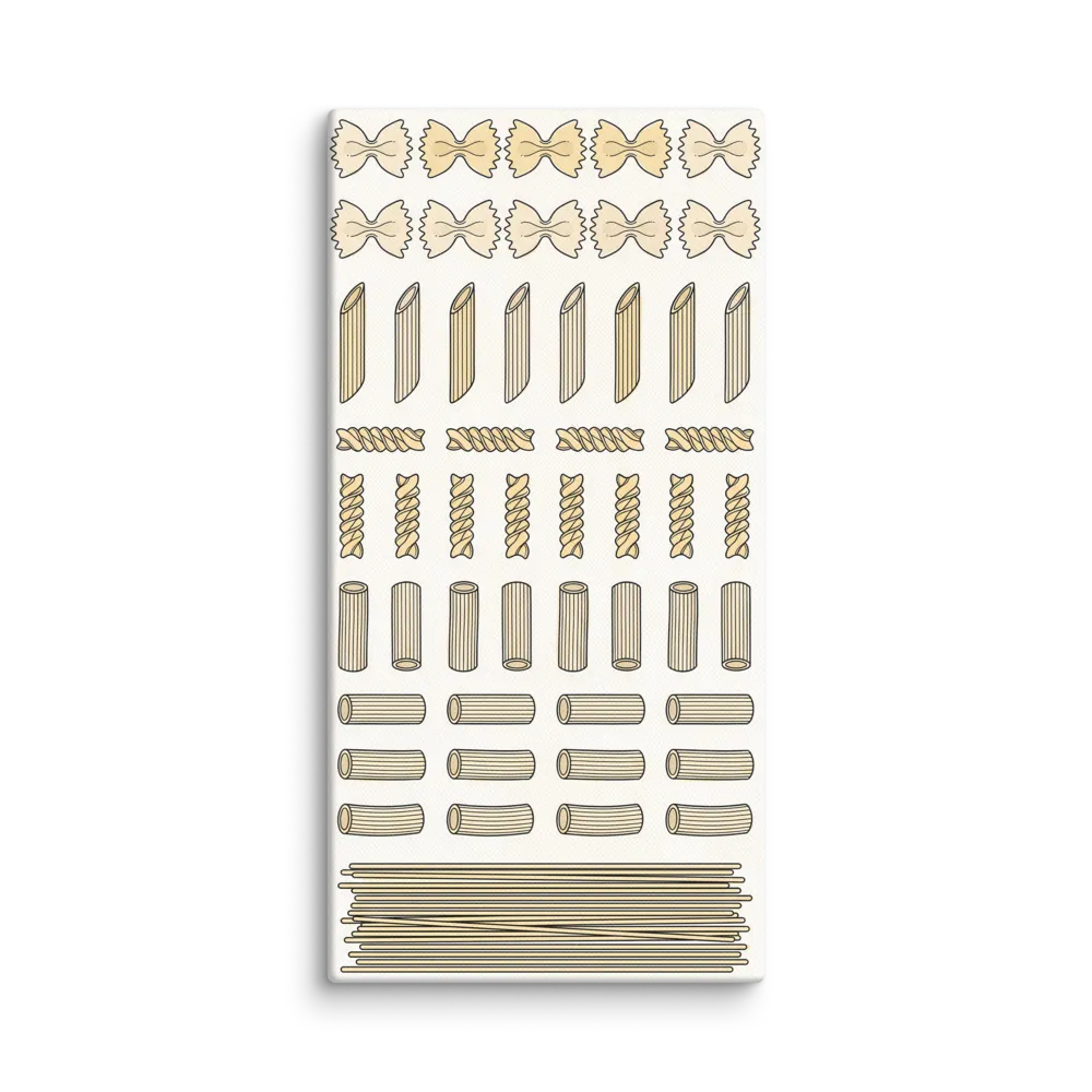 Italian Pasta Shapes Collection 
 Canvas | 16″x 32″