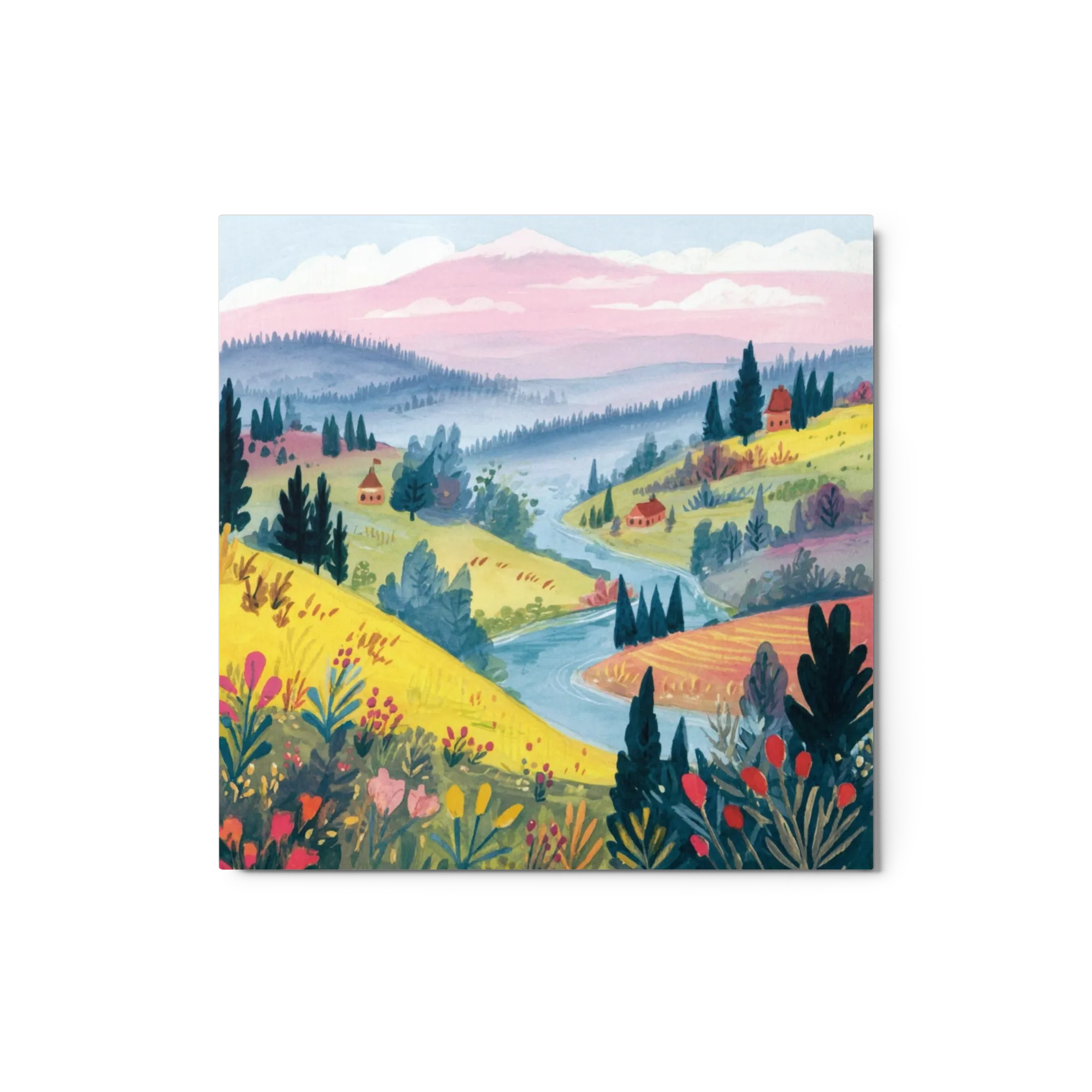 Rolling Hills and Winding River