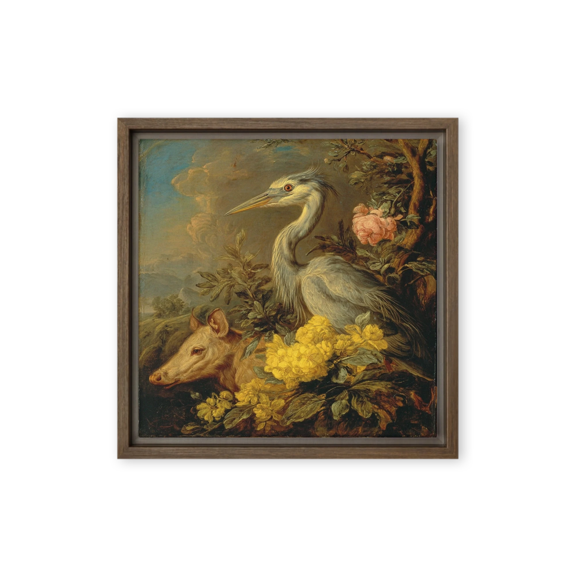 The Heron and the Wild Boar | Art Print