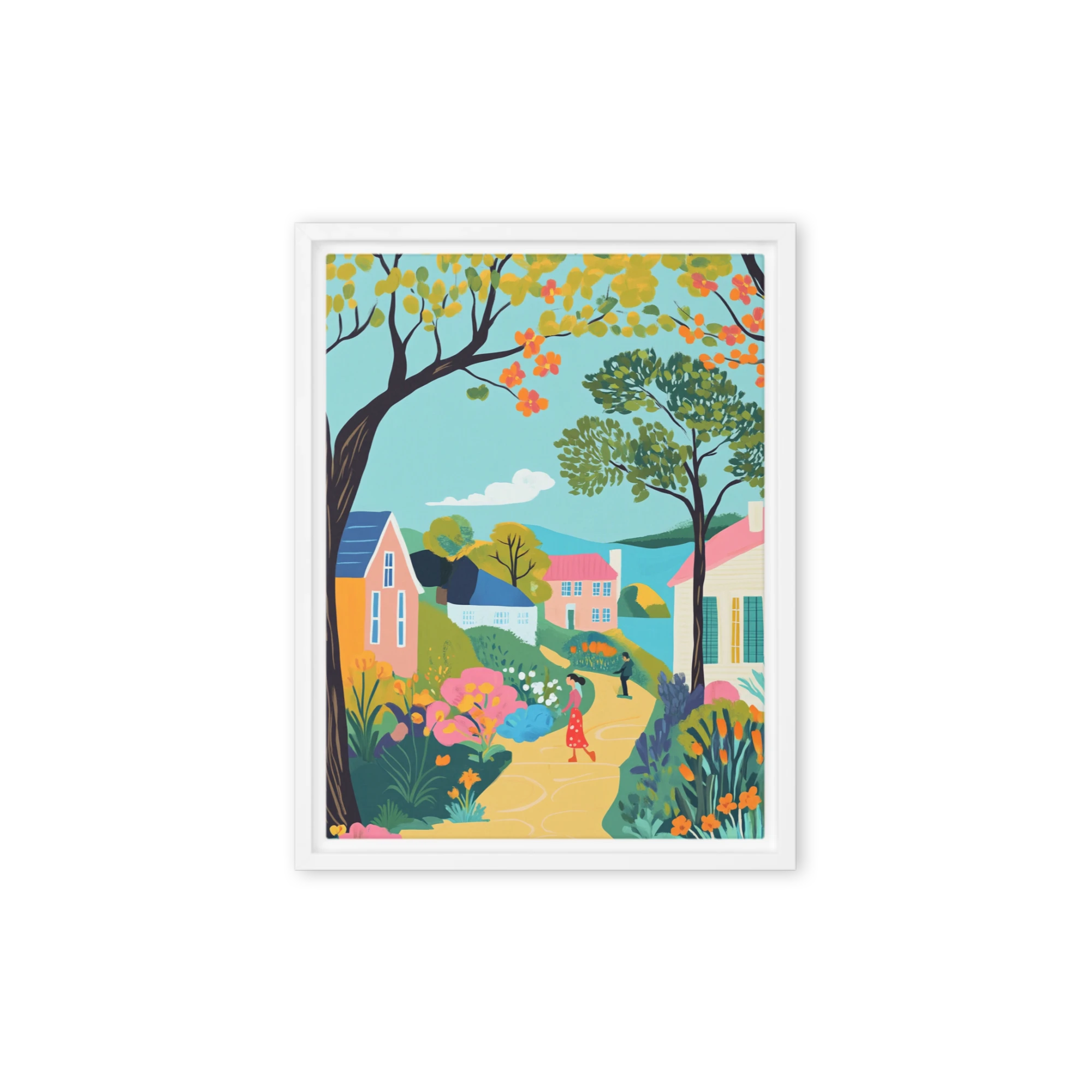 Colorful Landscape with People