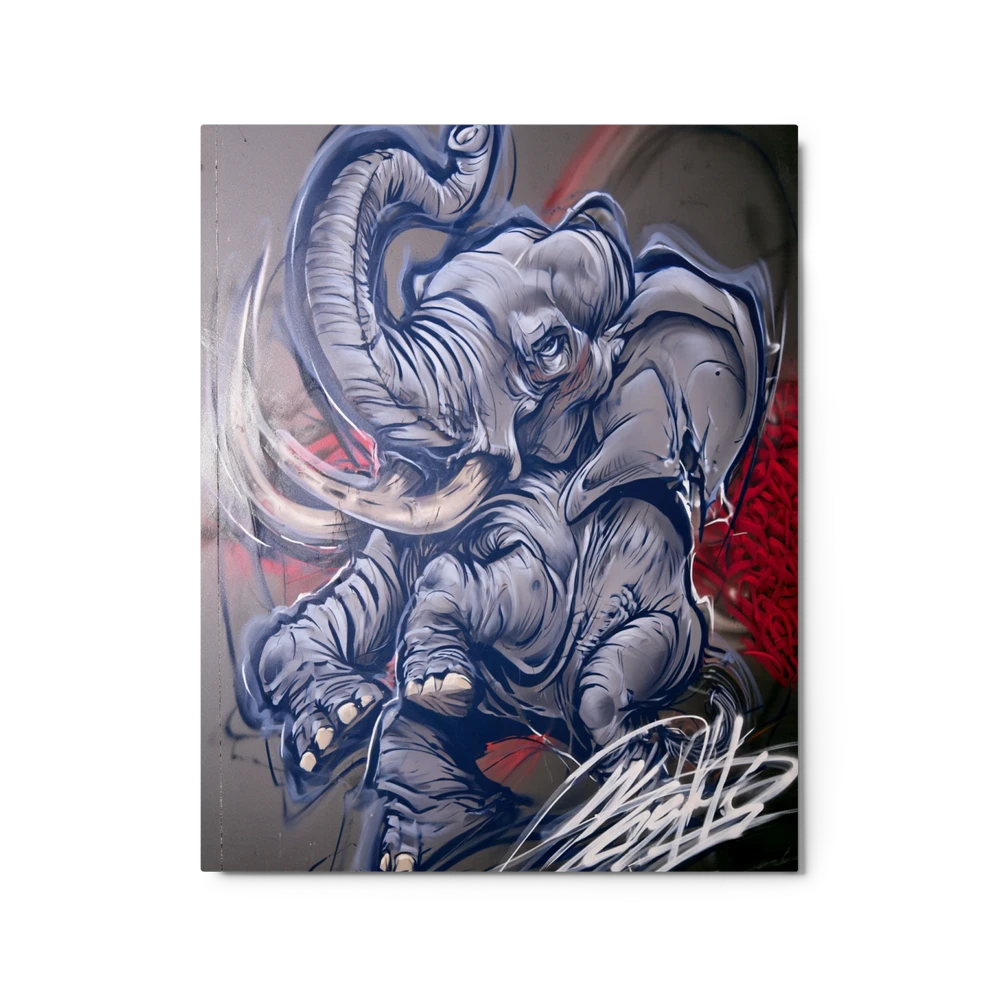 Dynamic Graffiti Elephant | Art Print