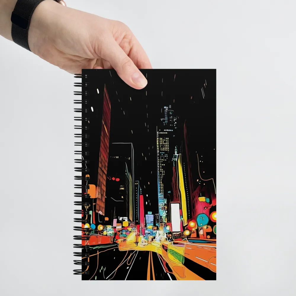 Neon City Nightscape 
 Spiral Notebook | 140 pages