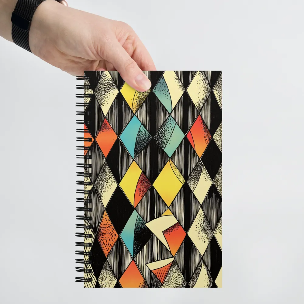 Abstract Diamond Mosaic 
 Spiral Notebook | 140 pages