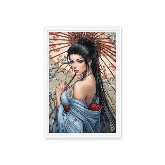 Elegance Amidst Cherry Blossoms | Art Print
