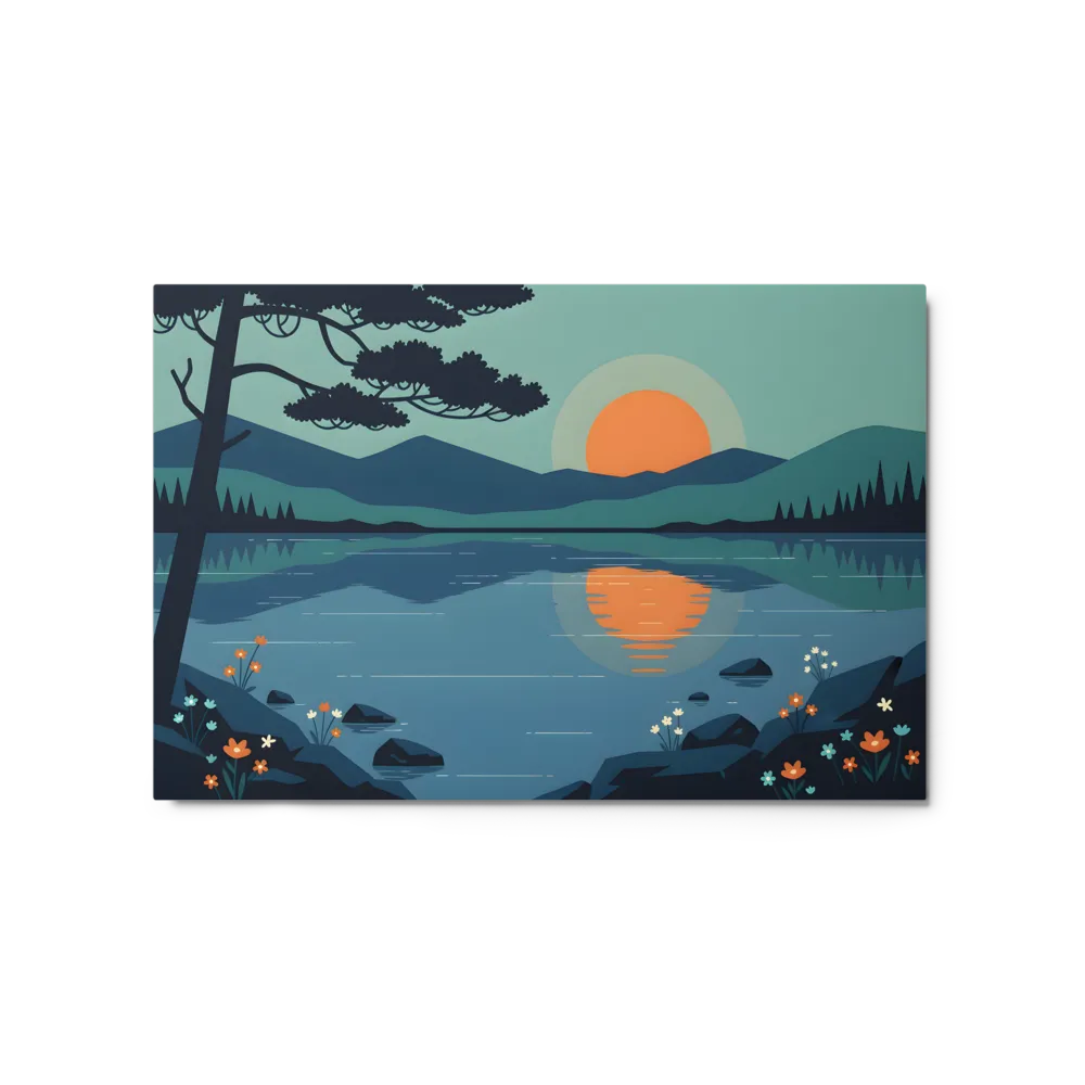 Lake Mountain Sunset 
 Canvas | 12″x 18″