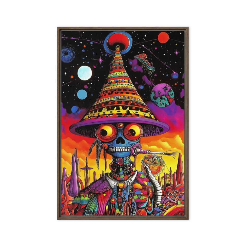 Colorful Skeleton in Cosmic Scene
