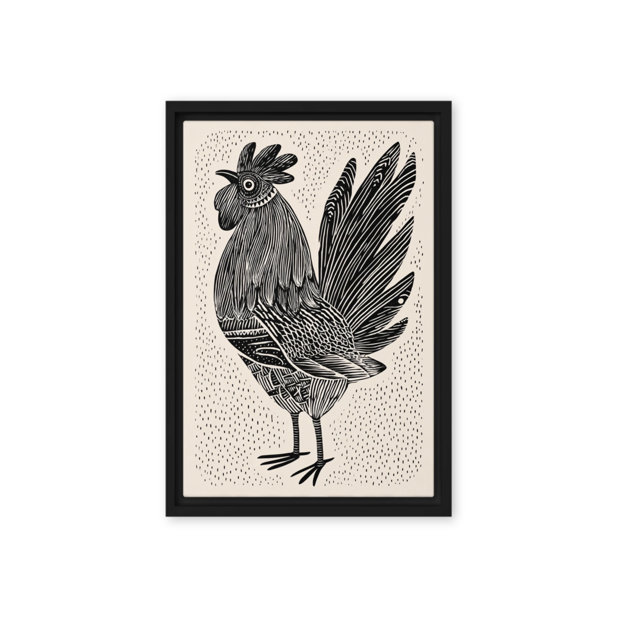 Folk Art Rooster | Art Print