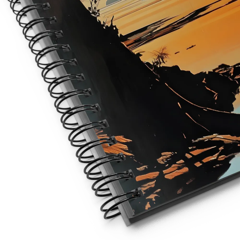 Twilight Coast Silhouette 
 Spiral Notebook | 140 pages