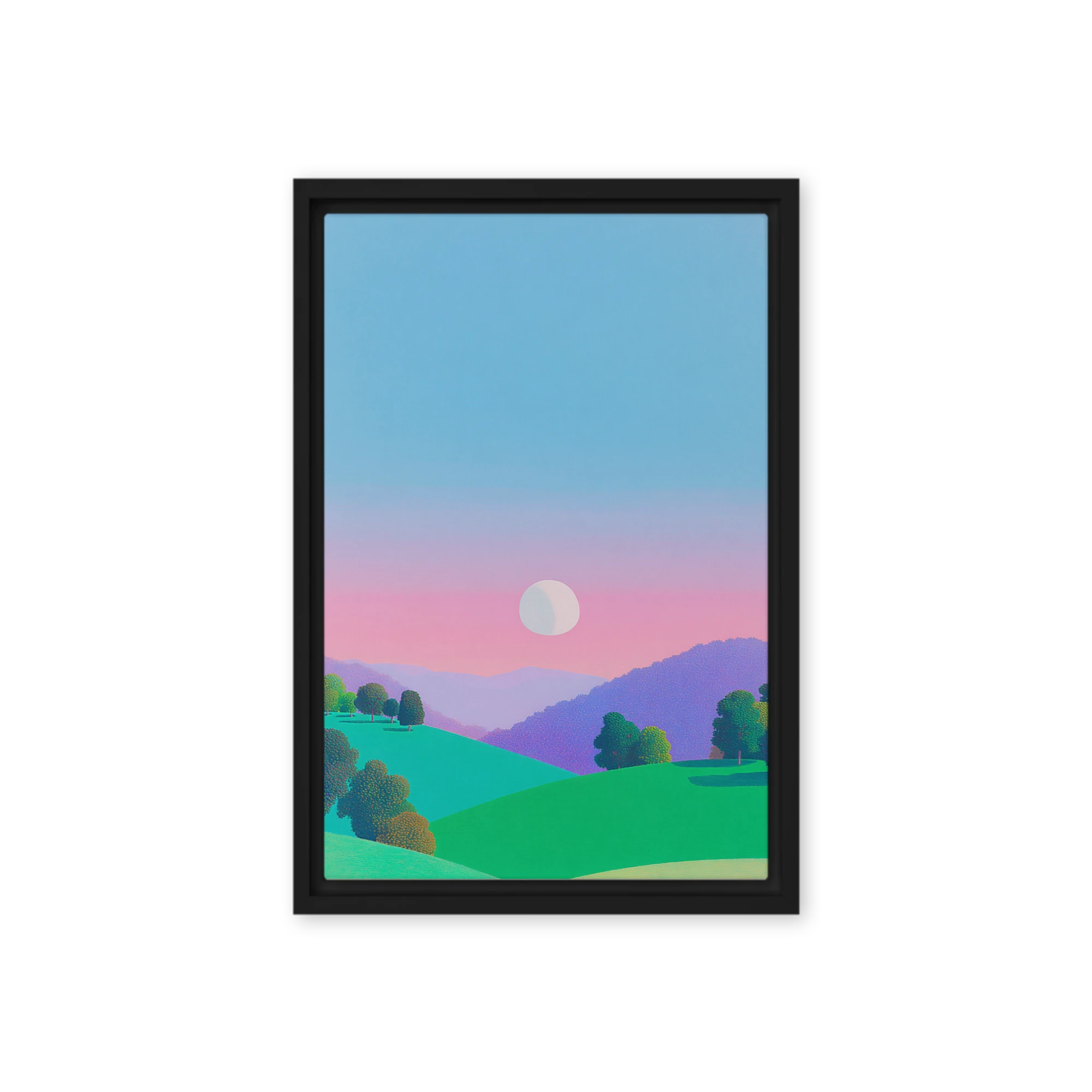 Pastoral Sunset Over Pastel Hills | Art Print