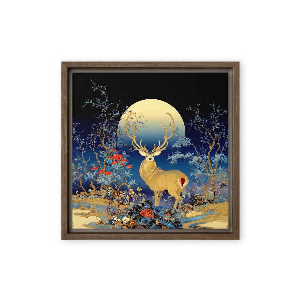 Celestial Golden Stag | Art Print