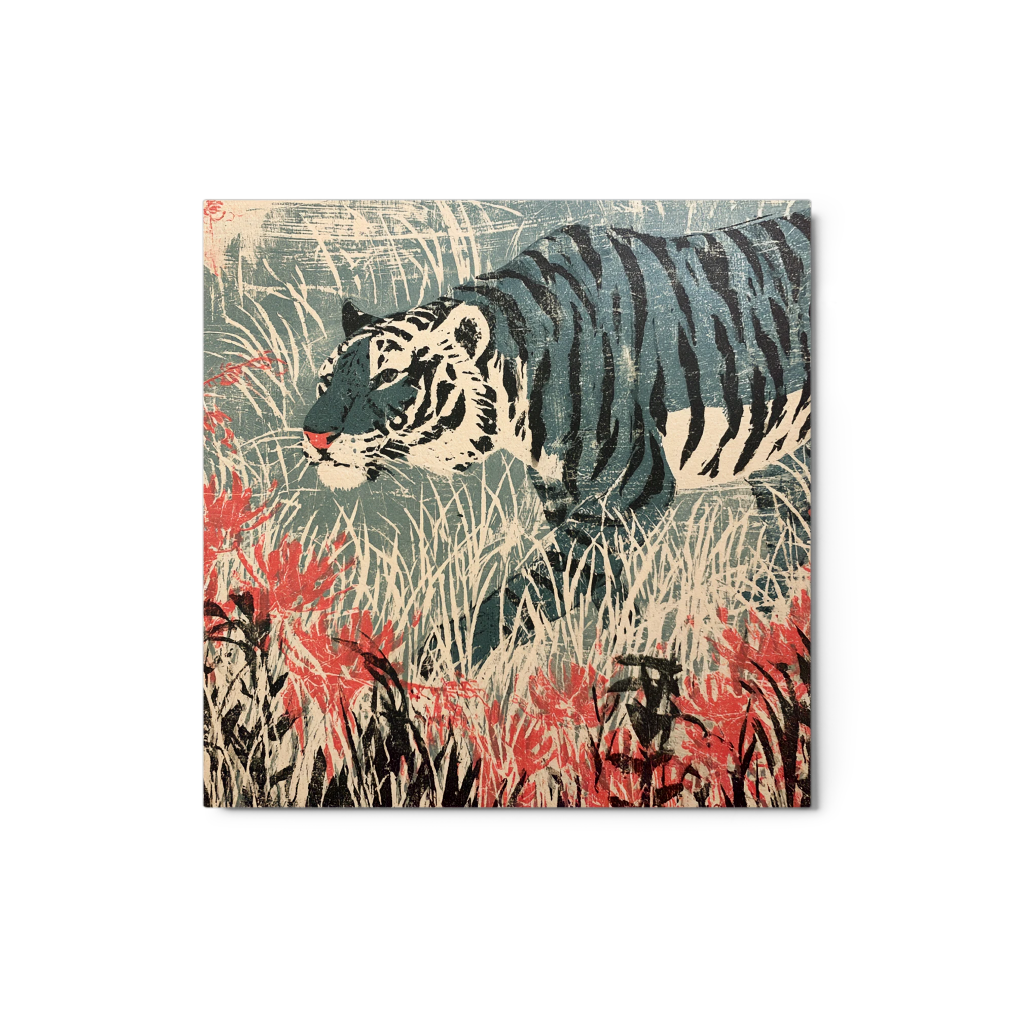 Tiger in Red Lilies