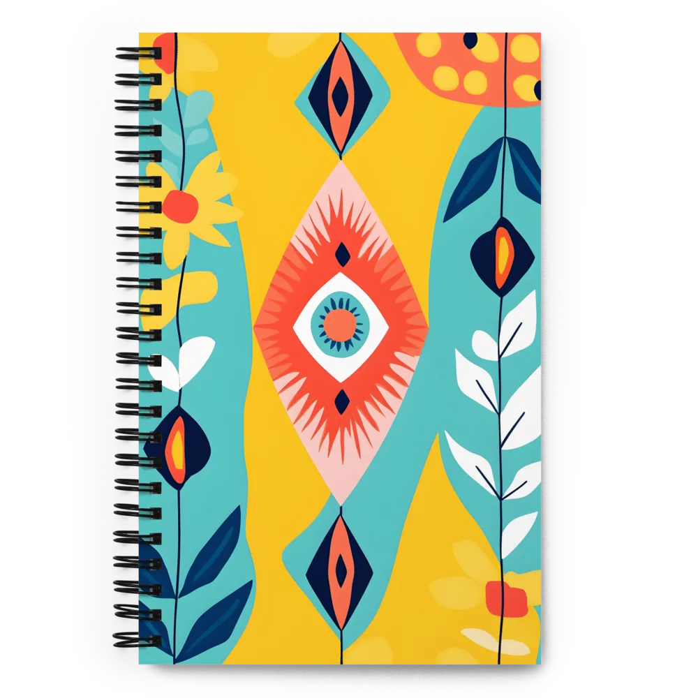 Geometric Floral Gaze 
 Spiral Notebook | 140 pages