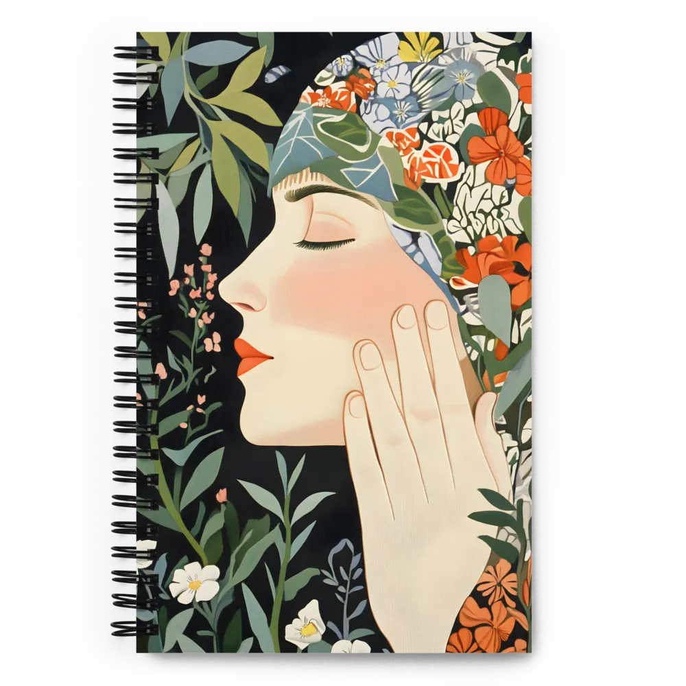 Serene Floral Portrait 
 Spiral Notebook | 140 pages