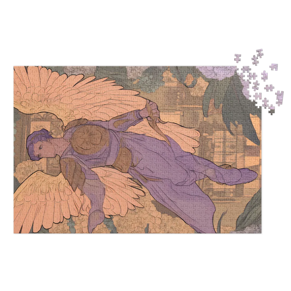 Anjo Art Nouveau 
 Puzzle em caixa de metal