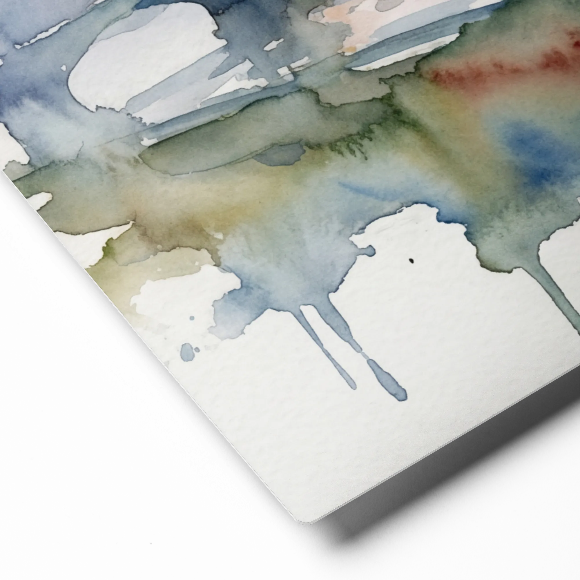 London Skyline Watercolor 
 Paper Print With Black Frame & Mat | 12″x 18″
