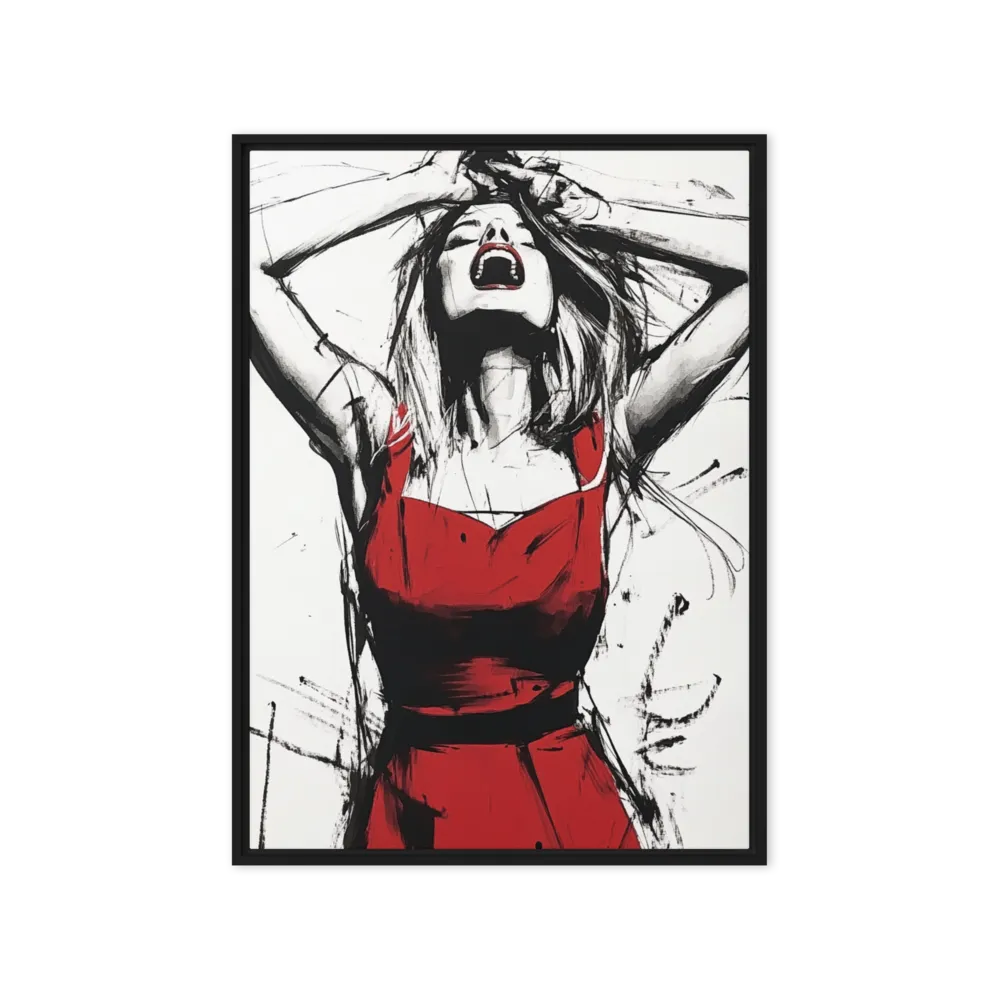 Silent Scream 
 Canvas with Black Frame