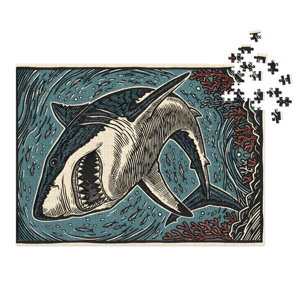 Great White Linocut