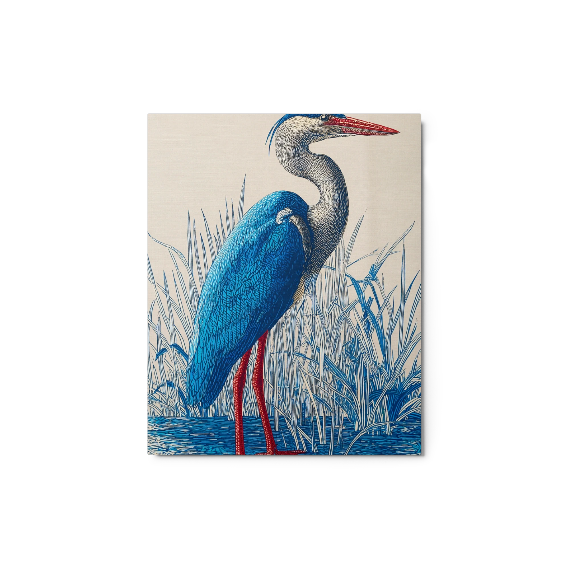 Blue Heron in Reeds | Art Print