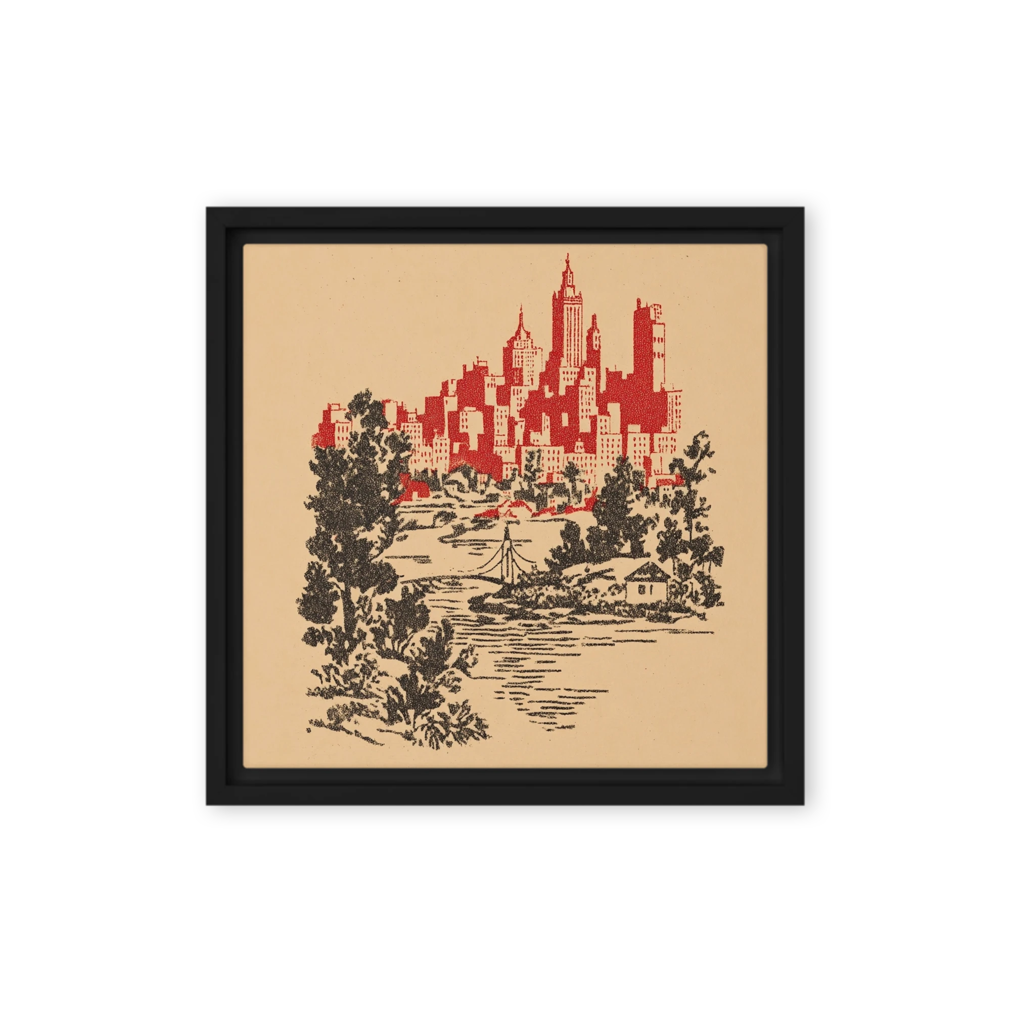 Red Horizon Cityscape