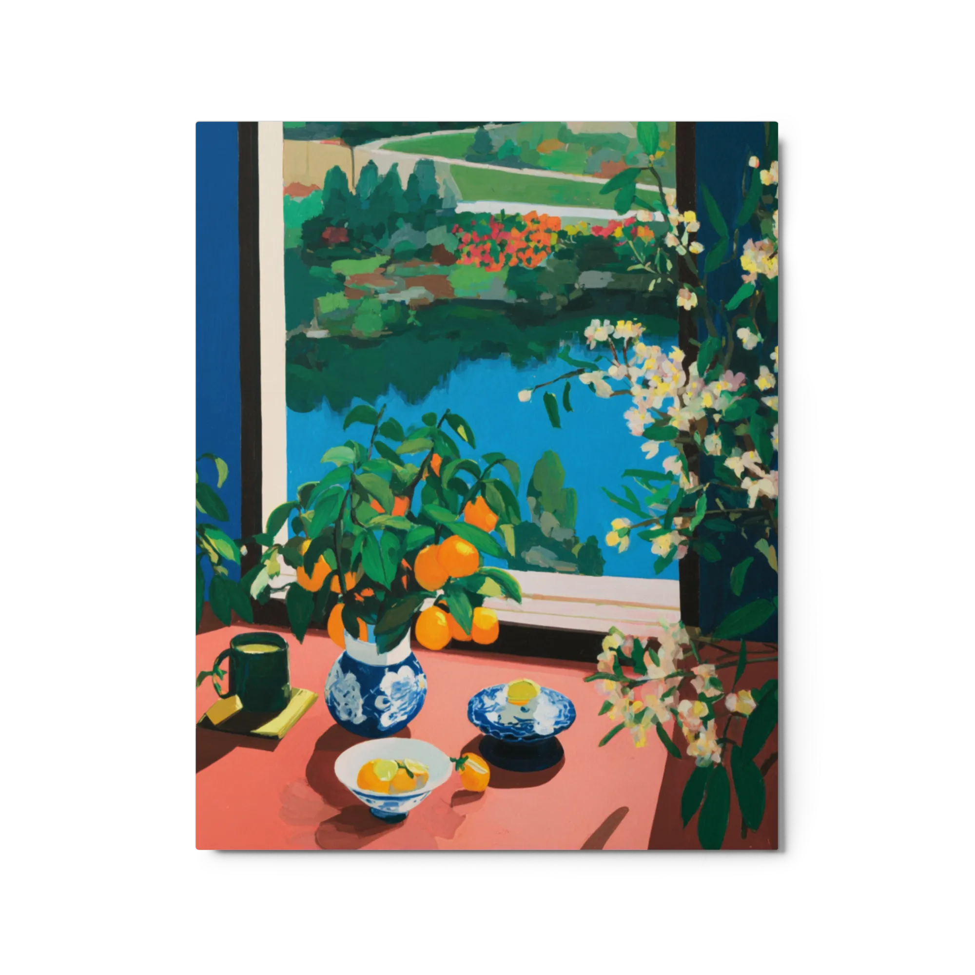 Window Still Life with Oranges