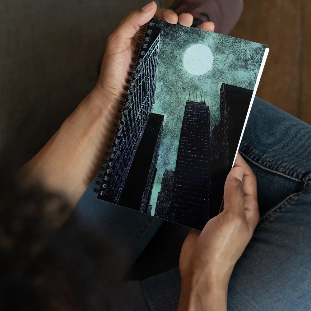 Lunar Cityscape 
 Spiral Notebook | 140 pages