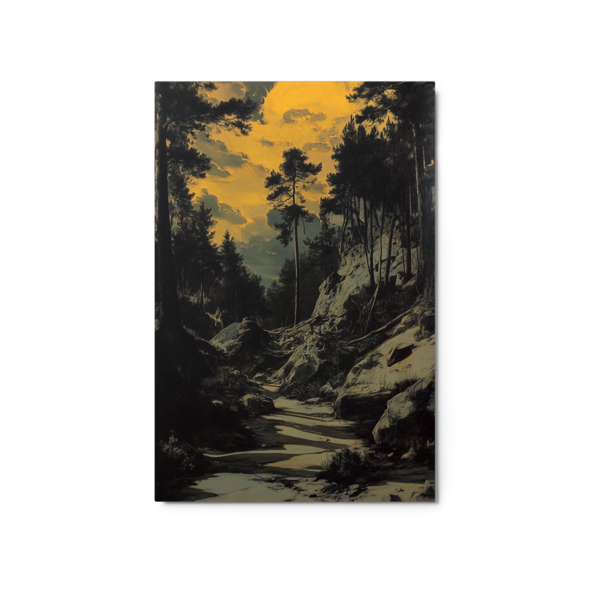 Dramatic Landscape with Yellow Sky